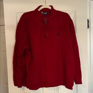 Chaps Men's Red Quarter-Zip Sweater